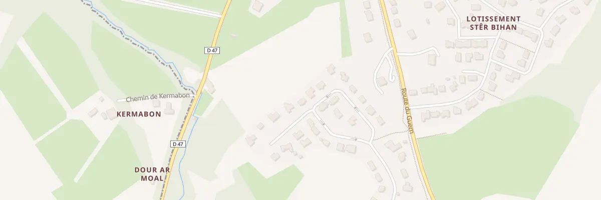 Plan du 25 Rue de Rangourlay au Faou
