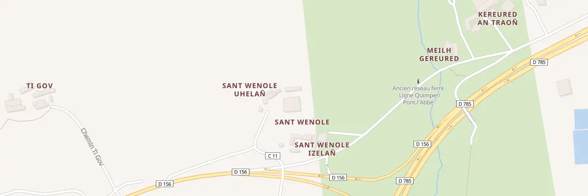 Plan du 1 Che Sant-Wenole à Pluguffan