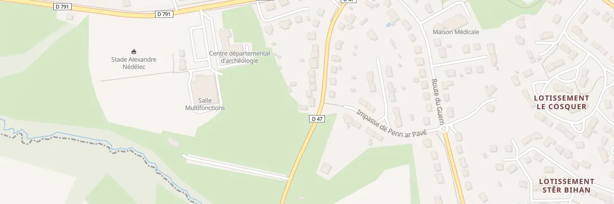 Plan du 21 Rte de Rosnoën au Faou