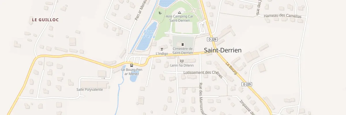 Plan du 1977C Le Bourg à Saint-Derrien
