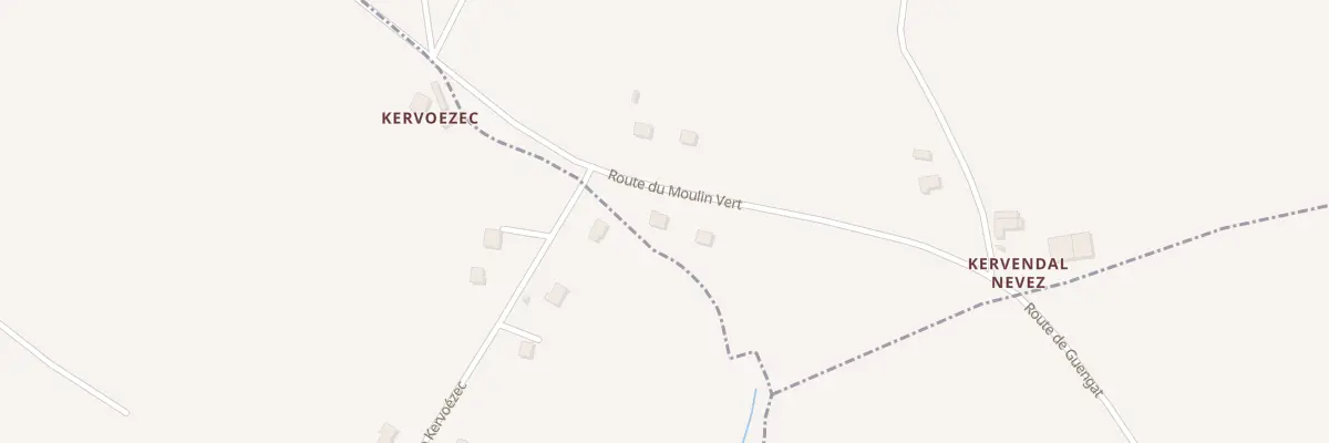Plan du 17 Rte du Moulin Vert à Guengat