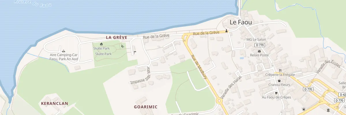 Plan du 10 Rue de la Grève au Faou