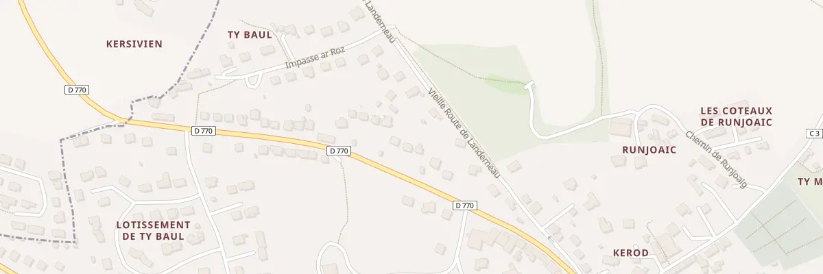 Plan du 23 Rte de Landerneau au Faou