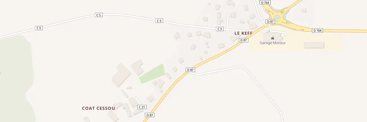 Plan du 2 Coat Cessou à La Martyre