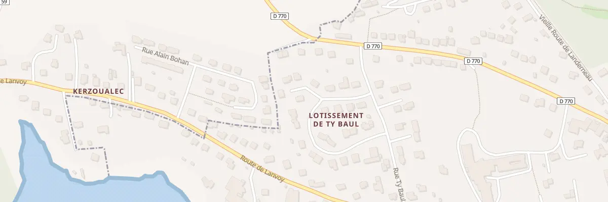 Plan du 10 Rue des Rosiers au Faou