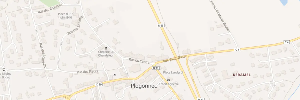 Plan du 1 Rue Saint Thelau à Plogonnec