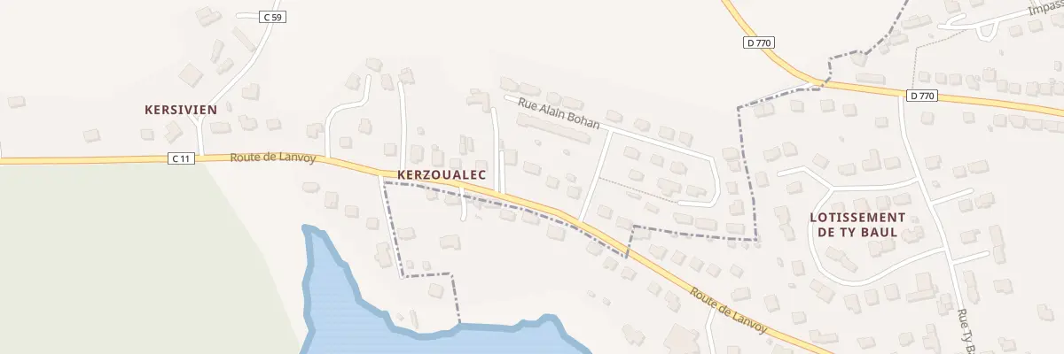 Plan du 124 Rte de Lanvoy à Hanvec