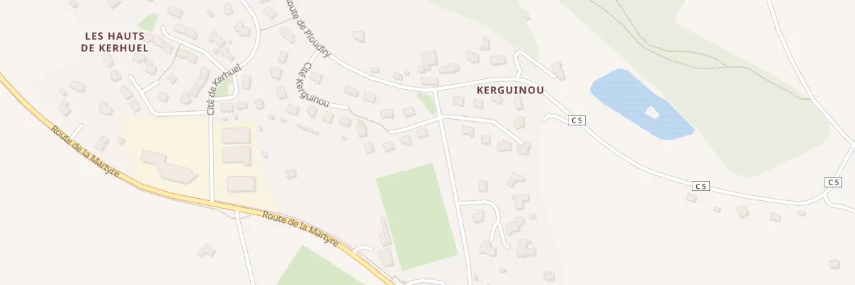 Plan du 17 Rue de Kerguinou à La Roche-Maurice
