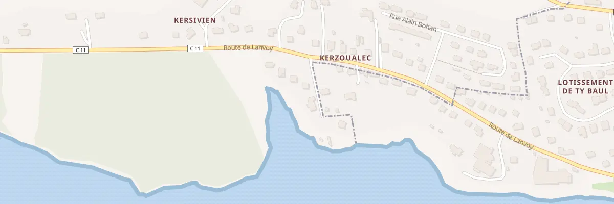 Plan du 225 Rte de Lanvoy à Hanvec