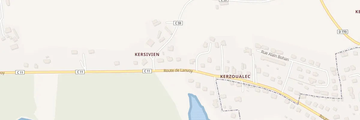 Plan du 318 Rte de Lanvoy à Hanvec