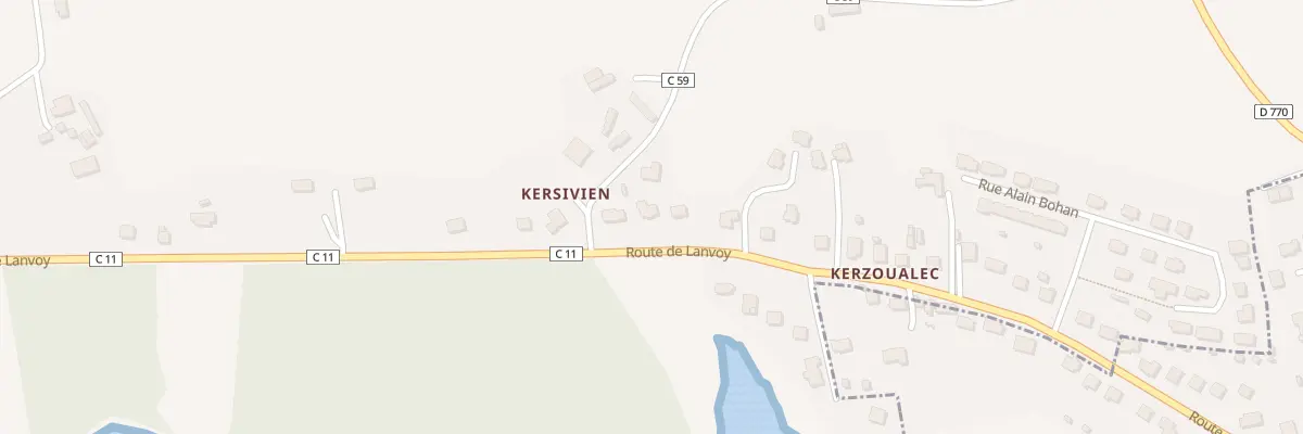 Plan du 340 Rte de Lanvoy à Hanvec