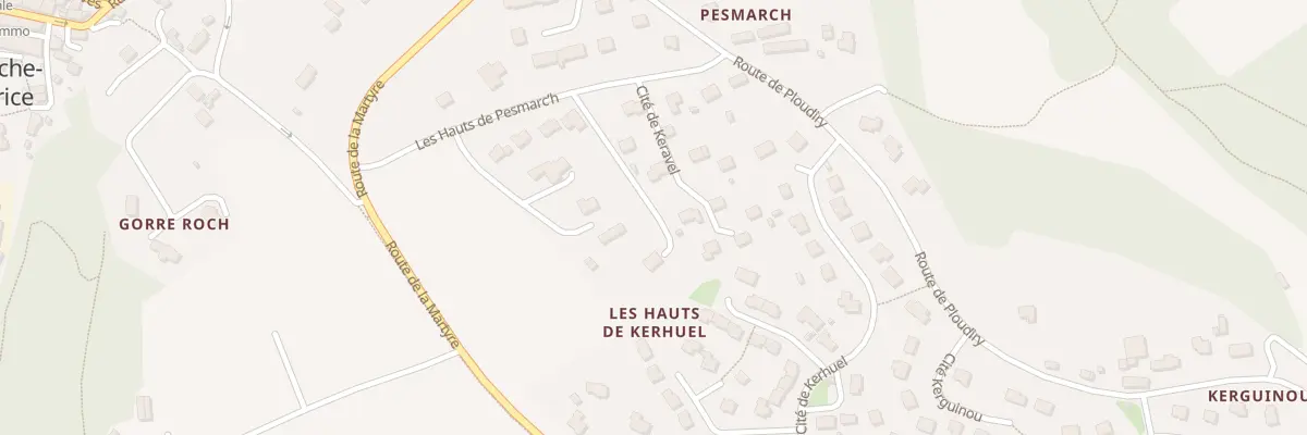 Plan du 1 Les Hauts de Pesmarc’h à La Roche-Maurice