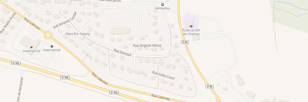 Plan du 6 Rue Virginie Heriot à Plonéis