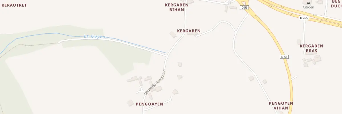 Plan du 1 Rte de Pengoyen à Plonéis