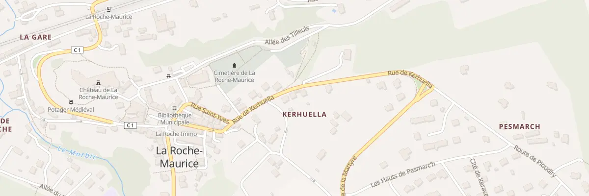 Plan du 16 Rue de Kerhuella à La Roche-Maurice