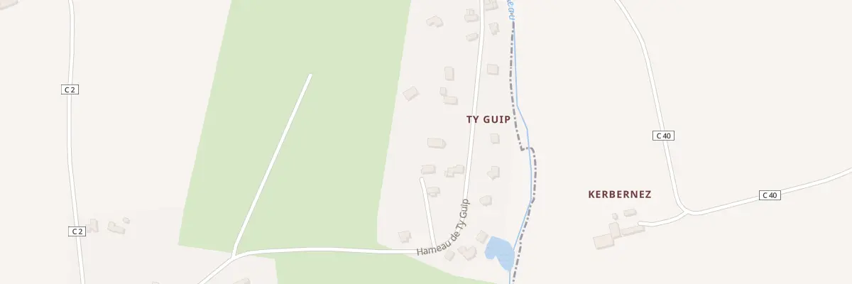 Plan du 15 Ham de Ty-Guip à Tréméoc