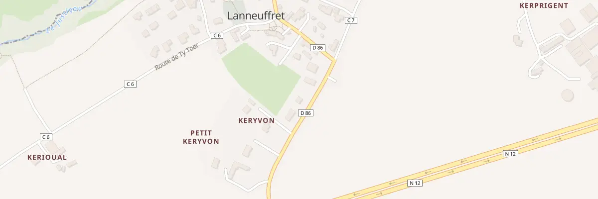 Plan du 4 Rte du Petit Keryvon à Lanneuffret