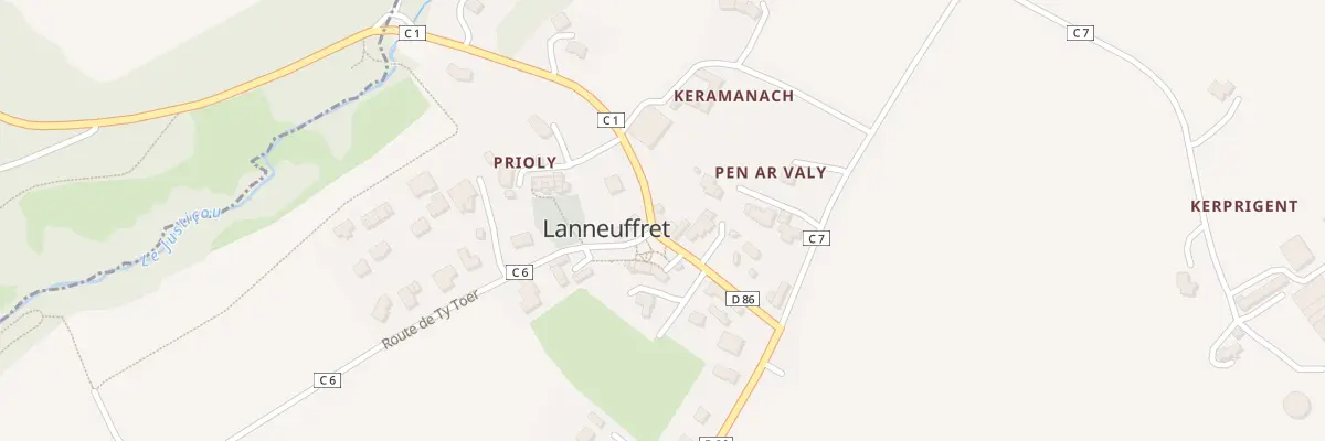 Plan du 12 Bourg à Lanneuffret