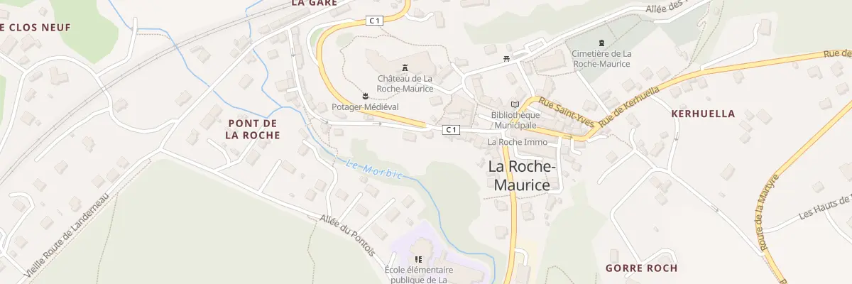 Plan du 1 Rue des Remparts à La Roche-Maurice