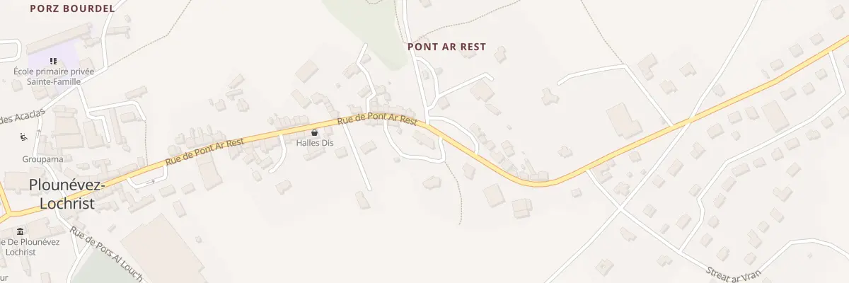Plan du 34 Rte de Pont Ar Rest à Plounévez-Lochrist