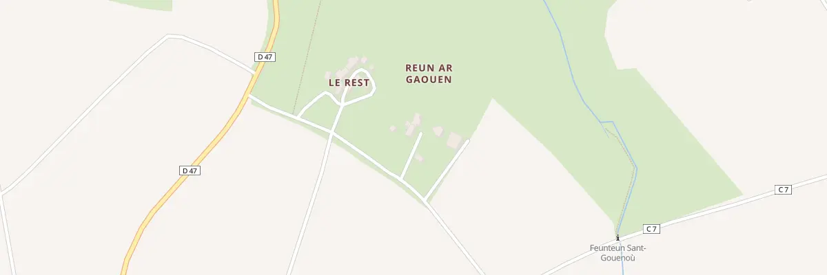 Plan du 1 Reun ar Gaouen à Irvillac