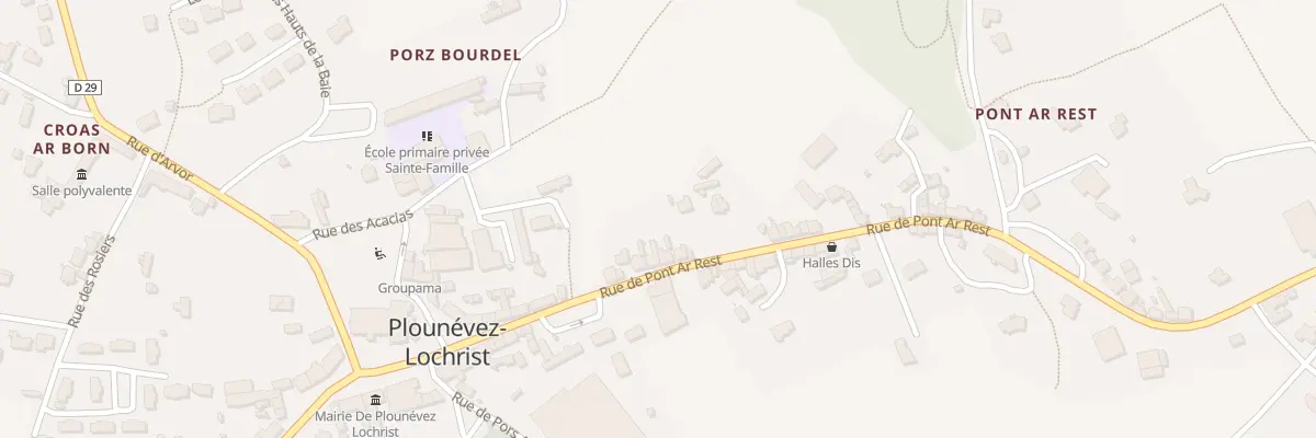Plan du 9 Rue Pont Ar Rest à Plounévez-Lochrist
