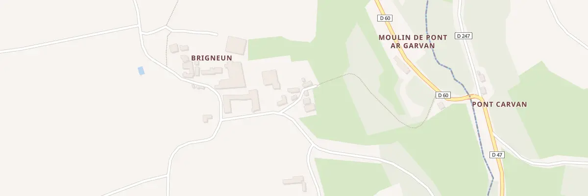 Plan du 97 Brigneun à Trégarvan