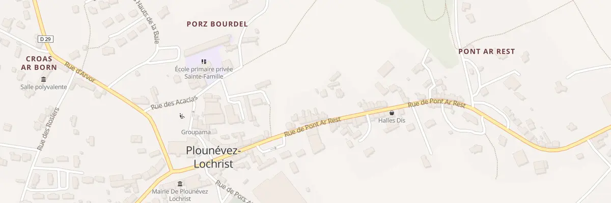 Plan du 7 Rte de Pont Ar Rest à Plounévez-Lochrist