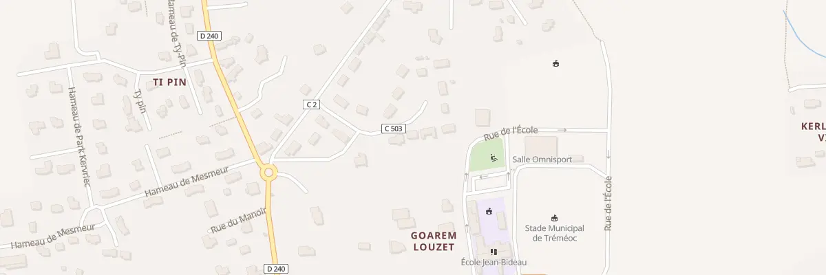 Plan du 14 Ham du Ménez à Tréméoc