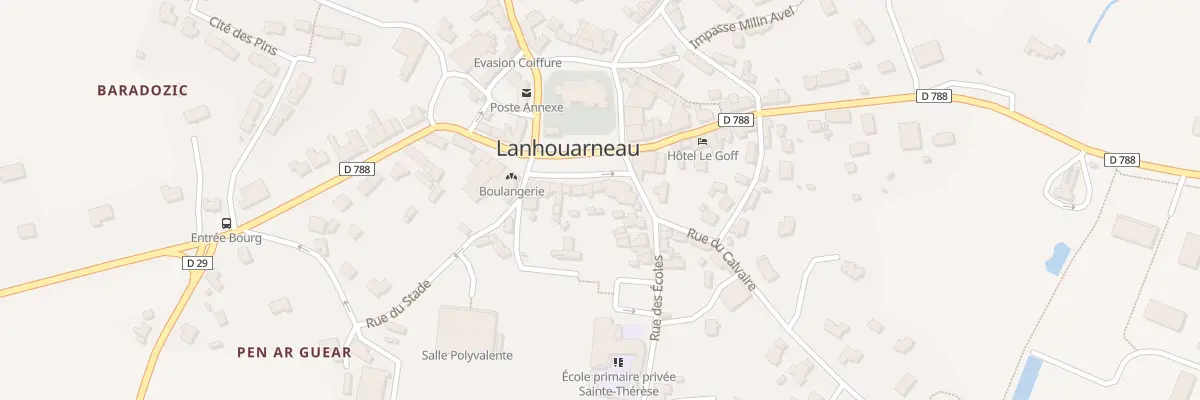 Plan du 50 Grand Place à Lanhouarneau