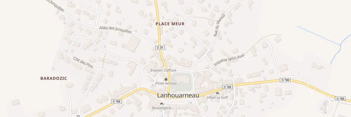 Plan du 17 Pl de l’Eglise à Lanhouarneau