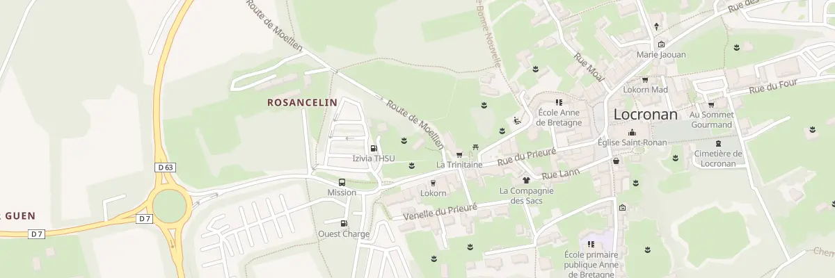 Plan du 1 Rte de Moellien à Locronan