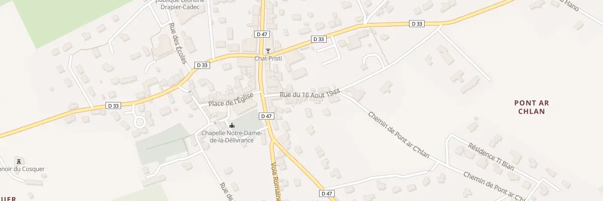 Plan du 6 Rue du 16 Aout 1944 à Irvillac