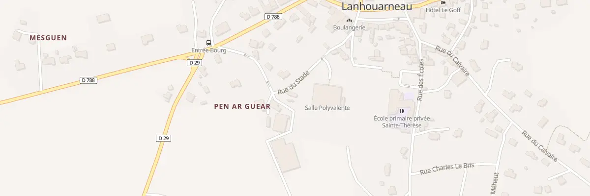Plan du 105 Rue du Stade à Lanhouarneau