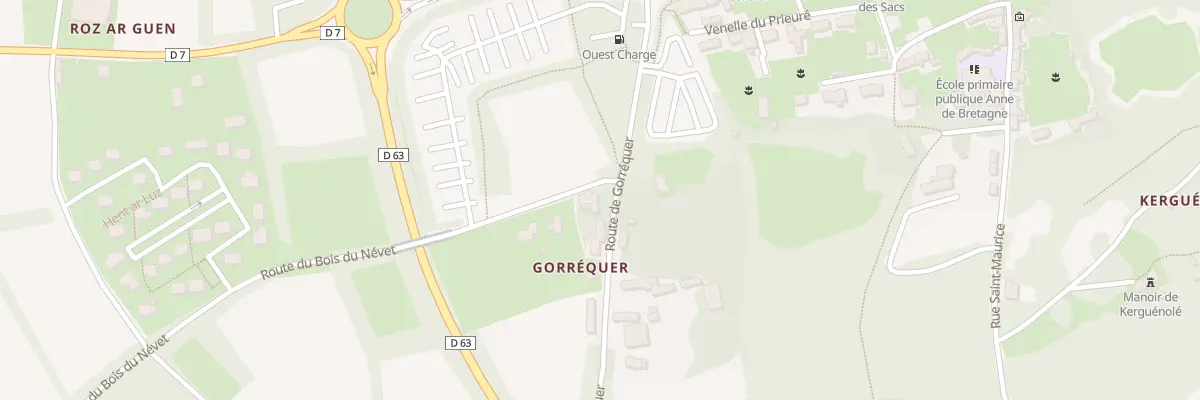 Plan du 5003 Gorrequer à Locronan