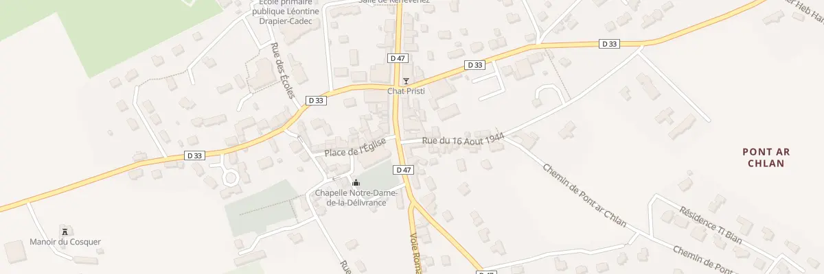 Plan du 9 Rte de Hanvec à Irvillac