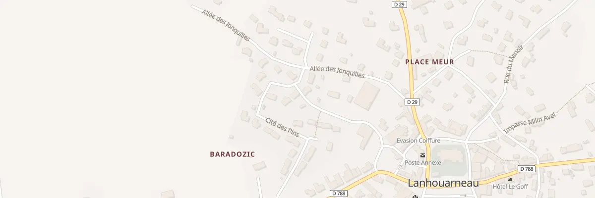 Plan du 1985F Ar Baradozic à Lanhouarneau