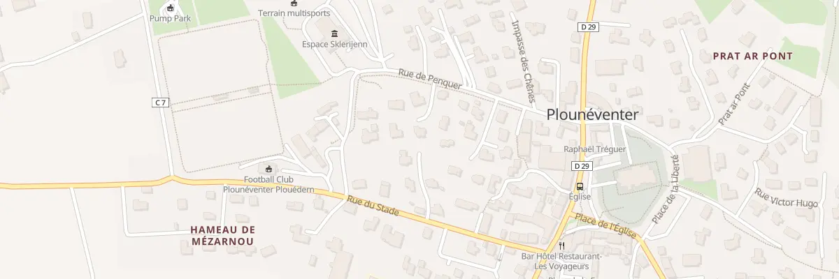 Plan du 3 Rue des Châtaigniers à Plounéventer