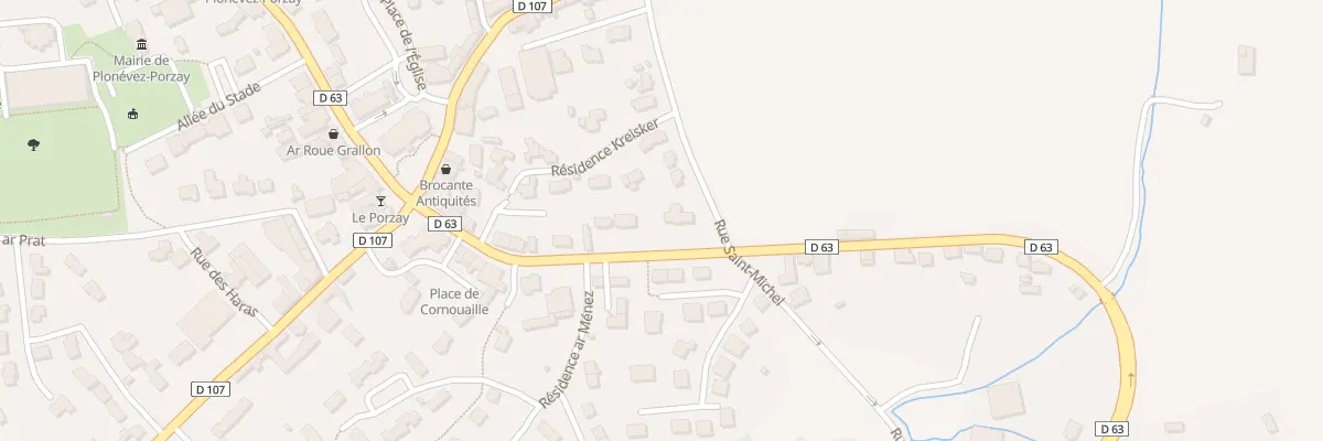 Plan du 22 Rue de Cornouaille à Plonévez-Porzay