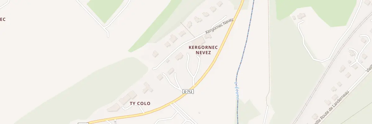 Plan du 5036 Kergornec Névez à Plouédern