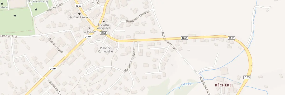 Plan du 13 Rue de Cornouaille à Plonévez-Porzay