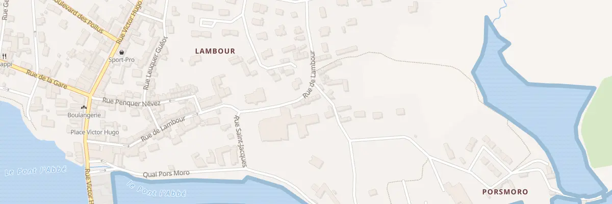 Plan du 38 Rue de Lambour à Pont-l’Abbé