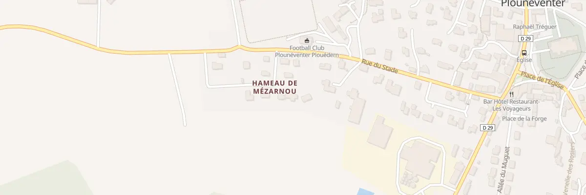 Plan du 5 Ham de Mézarnou à Plounéventer