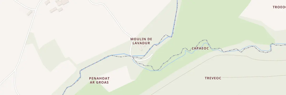 Plan du 1 Moulin de Lavadur à Irvillac