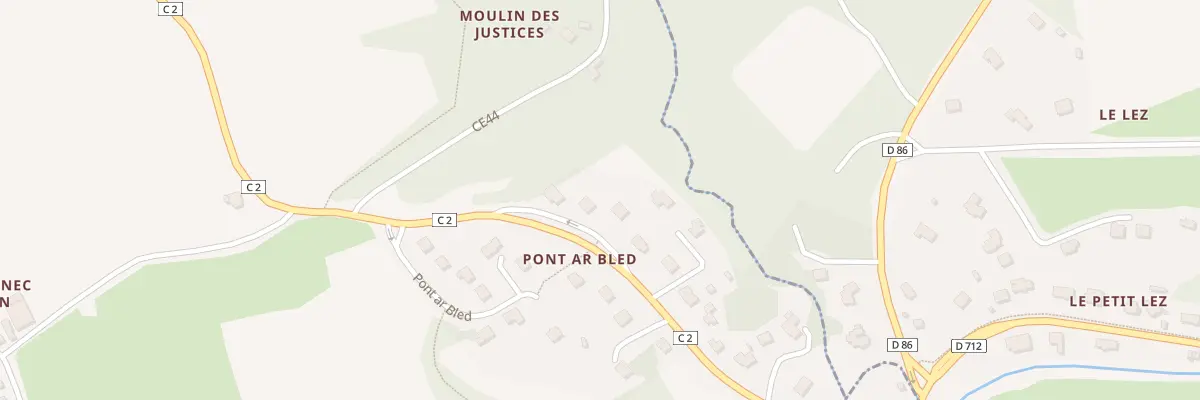 Plan du 3B Pont ar Bled à Plouédern