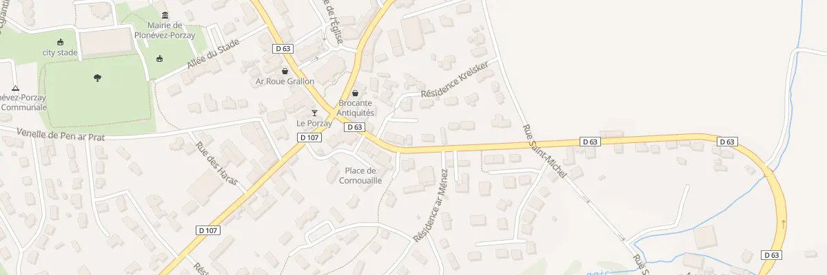 Plan du 12 Rue de Cornouaille à Plonévez-Porzay