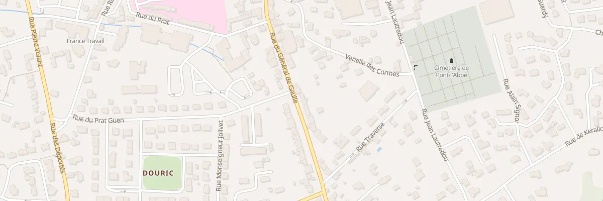 Plan du 89 Rue du Gen de Gaulle à Pont-l’Abbé