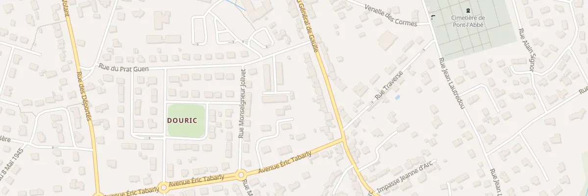 Plan du 86 Rue du Gen de Gaulle à Pont-l’Abbé
