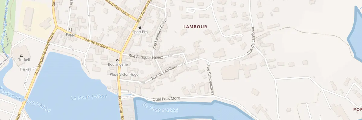 Plan du 39 Rue de Lambour à Pont-l’Abbé
