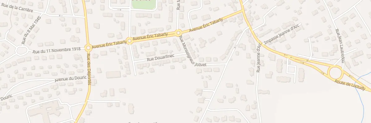 Plan du 18 Rue Monseigneur Jolivet à Pont-l’Abbé